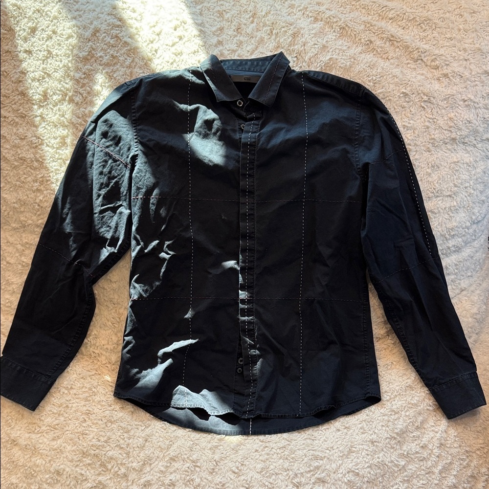 Classic Black Men's Dress Shirt